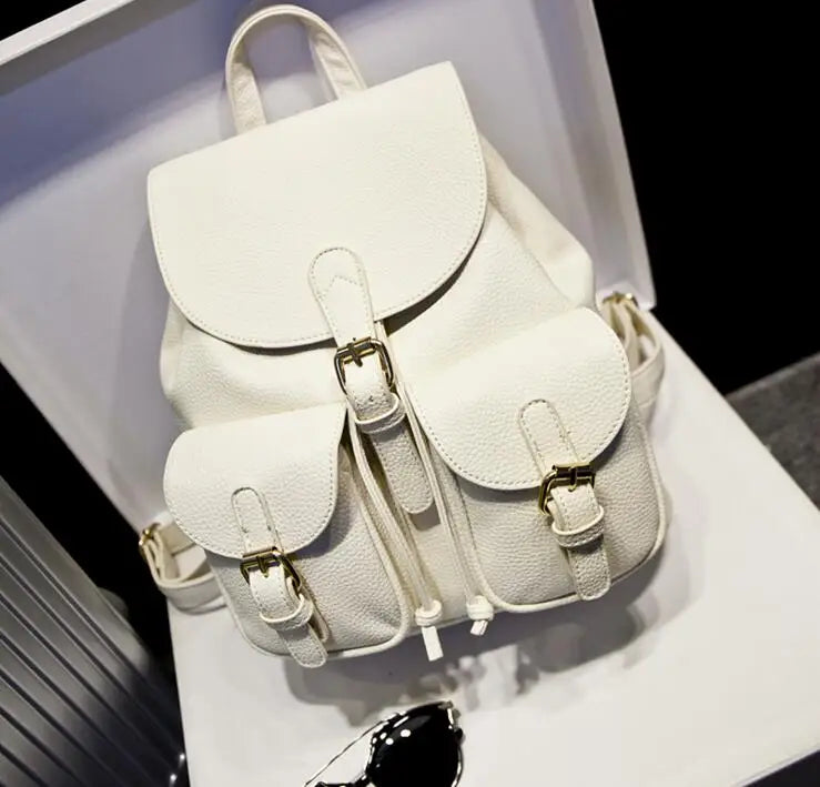 ETN BAG 081016 Lady Leather Backpack Casual Travel Bag