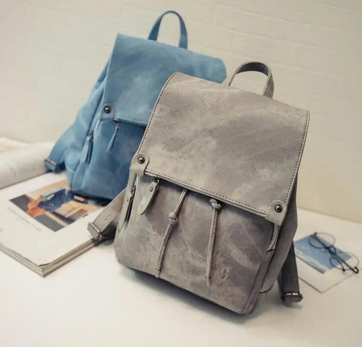 ETN BAG 081516 PU Leather Student School Backpack