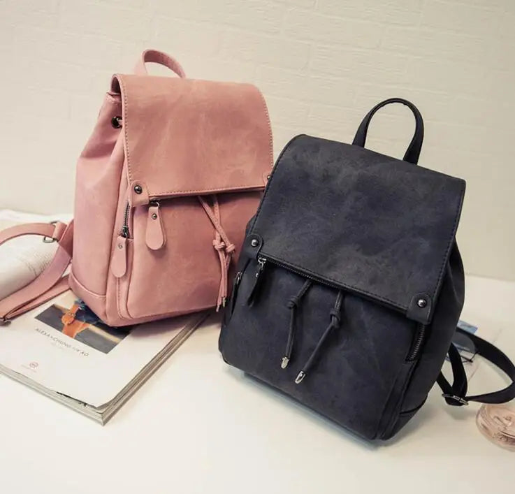 ETN BAG 081516 PU Leather Student School Backpack