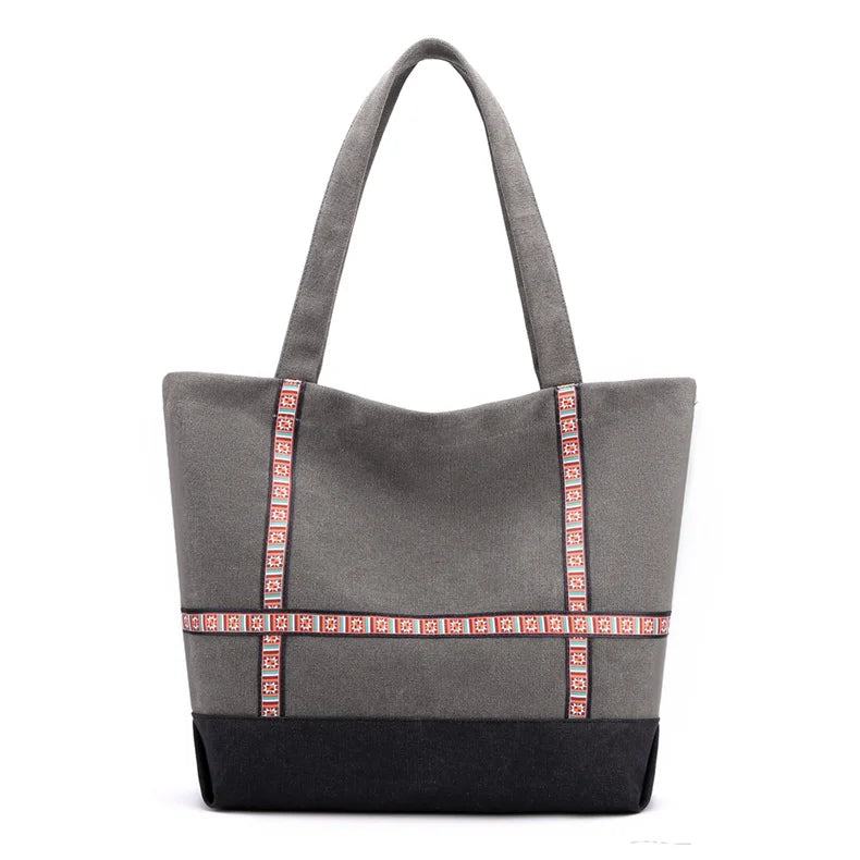 Canvas Women's Shoulder Handle Bag Mother Tote Travel Handbag