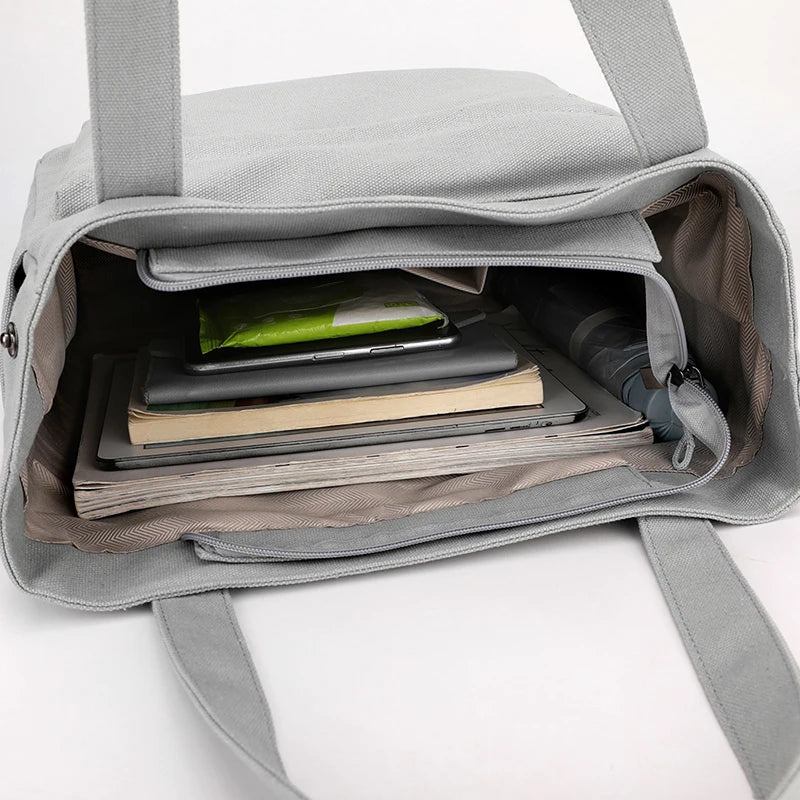 Canvas Women's Shoulder Bags Mother Bag Casual Tote Handbags Ladies Top-Handle