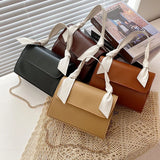 Female Square Tote Bag High PU Leather Women's Handbag