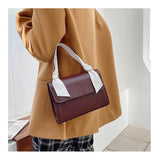Female Square Tote Bag High PU Leather Women's Handbag