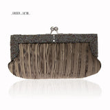 Long Evening Dress Bag Beaded Handbag Easy to Match Banquet Bag