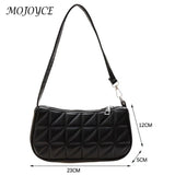 Embossed Geometric Shoulder Bag Checker Pattern Handbags