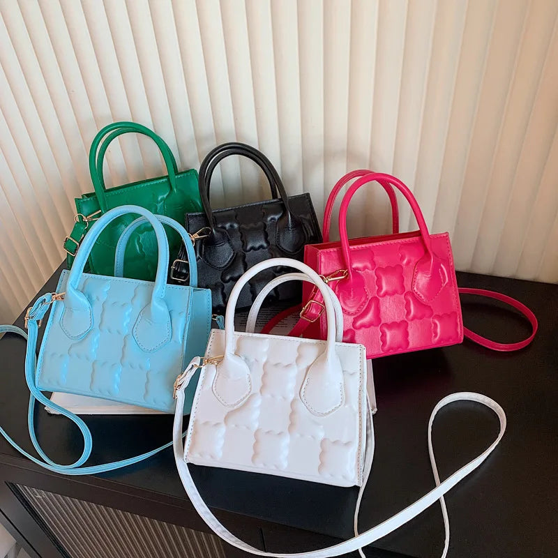 Embossed Leather Crossbody Bags Women Versatile Messenger Bags
