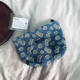 Embossed Rose Cosmetic Bag Large Capacity Portable Toiletry Wash Bag