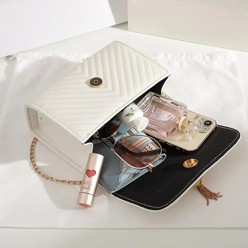 Sequined Tassel Crossbody Bag Women Shoulder Messenger Handbag