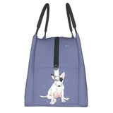 Bull Terrier Heart Patch Lunch Bag Insulated Cooler Thermal Bento
