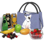 Bull Terrier Heart Patch Lunch Bag Insulated Cooler Thermal Bento