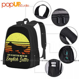English Setter Bird Dog Lover Sun Backpack Large Capacity