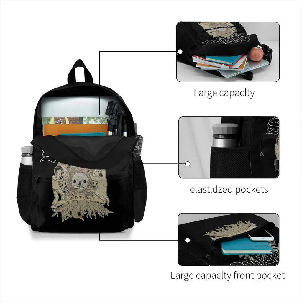 Enter Shikari 'Take To The Skies' Large Capacity Backpack School Gym Tote Bag