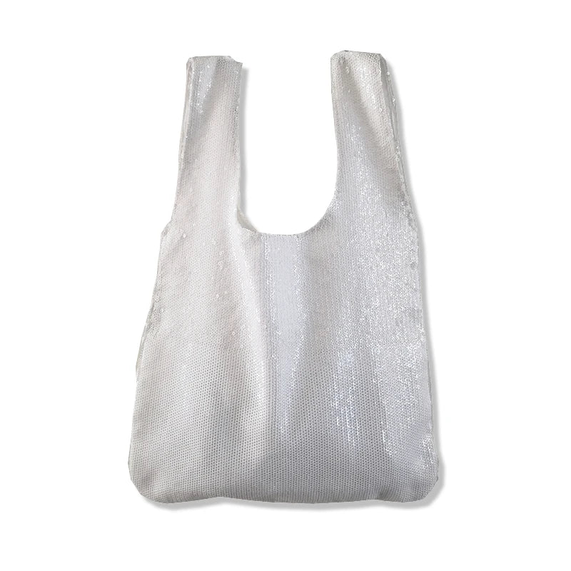 Sequins Japanese-style Handbags Totes Women Art Retro Vest Bags Small Clutch Bag