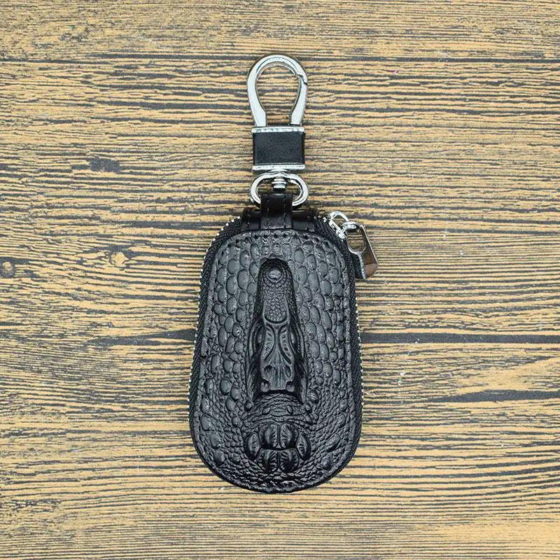 Etaofun Crocodile Key Holder Wallet 100% Leather Unisex Key Organizer Bag