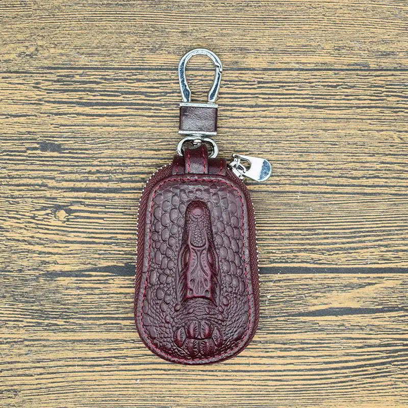 Etaofun Crocodile Key Holder Wallet 100% Leather Unisex Key Organizer Bag