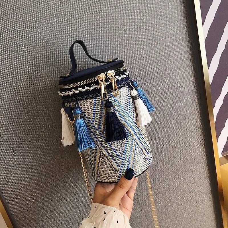 Ethnic Chain Woven Bag Single Shoulder Messenger Bag