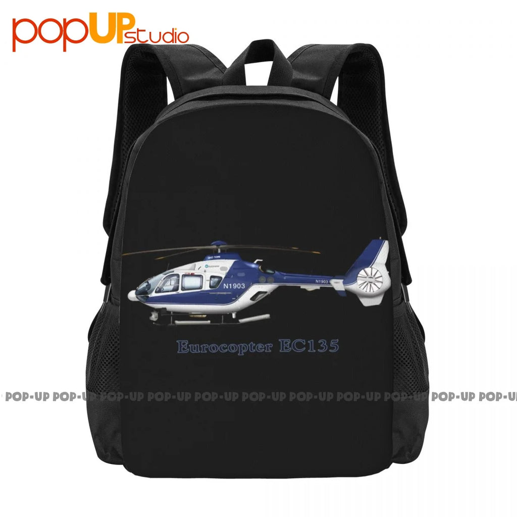 Eurocopter Ec135 Helicopter Backpack Large Capacity Bookbag Training