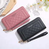 Euro/American Rhombus Long Ladies Wallet Clutch