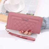 Euro/American Rhombus Long Ladies Wallet Clutch