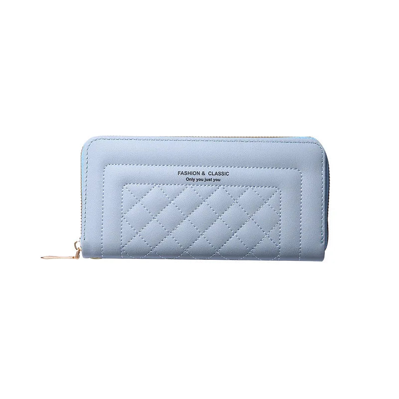 Euro/American Rhombus Long Ladies Wallet Clutch
