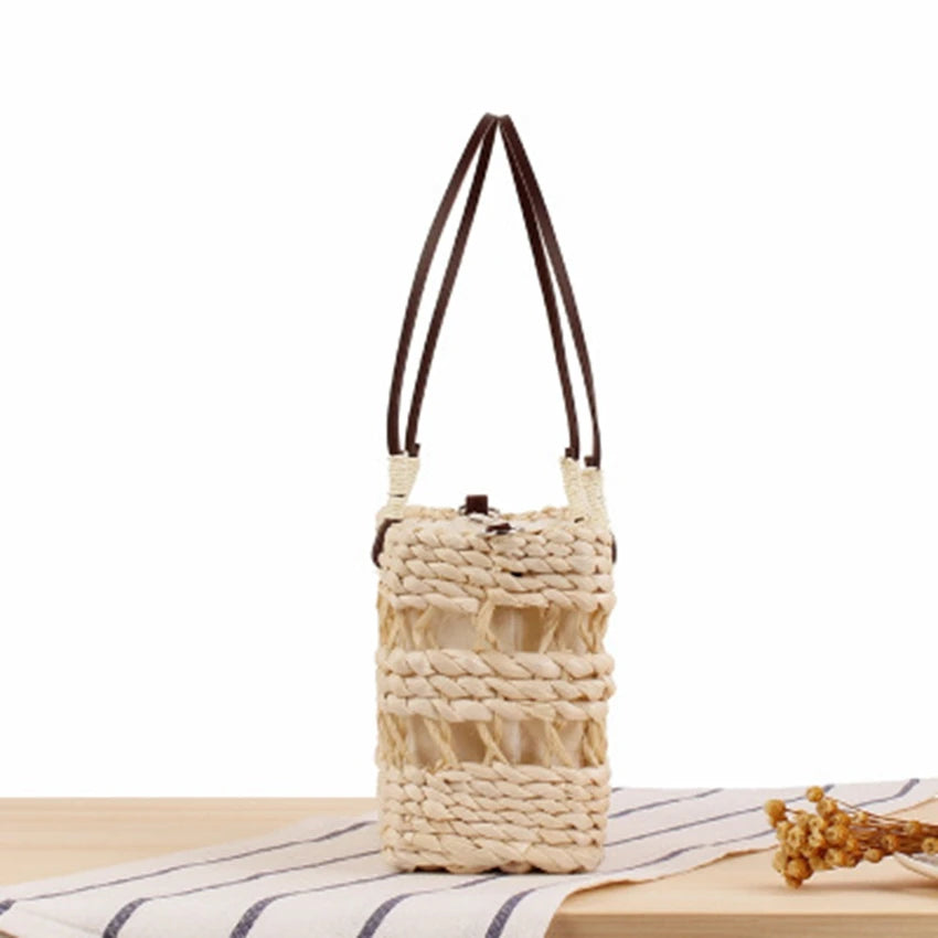 Small Fresh Portable Straw Bag Messenger Dual-use Woven Bag