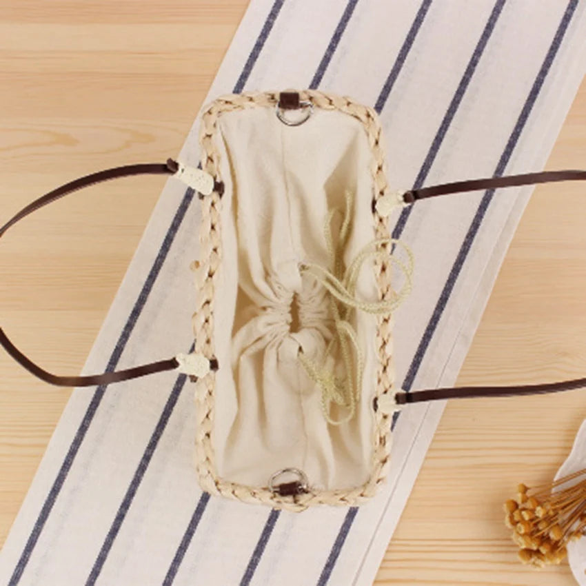 Small Fresh Portable Straw Bag Messenger Dual-use Woven Bag