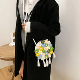 Hand-Woven Embroidered Handbag for Women Outdoor Traveling