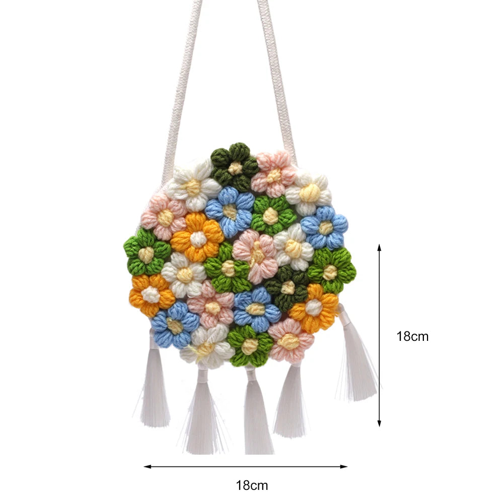 Hand-Woven Embroidered Handbag for Women Outdoor Traveling