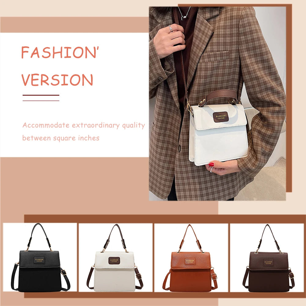 Women PU Leather Shoulder Bag Retro Mini Crossbody Bags Messenger Bag