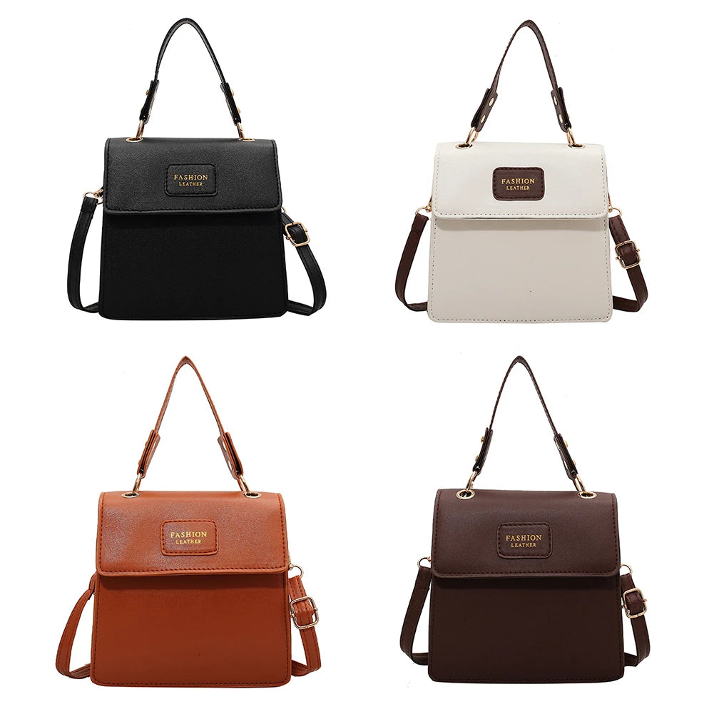 Women PU Leather Shoulder Bag Retro Mini Crossbody Bags Messenger Bag