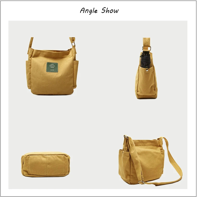 Casual Canvas Crossbody Bag for Women Large Capacity