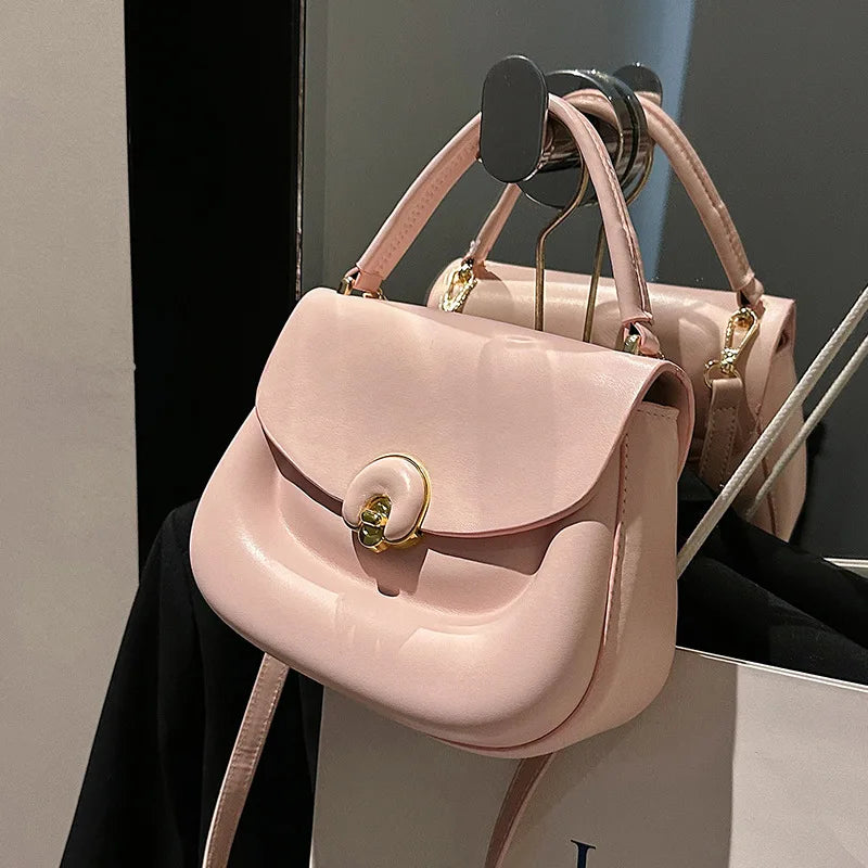 Round Messenger Bags Solid Female Shoulder Purses Bolsas