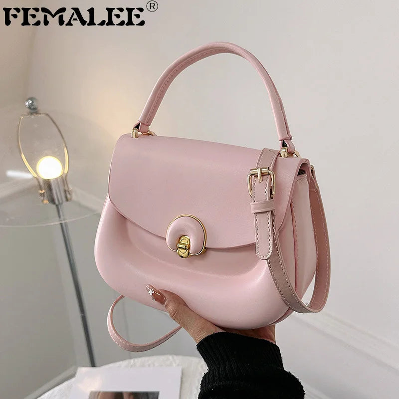 Round Messenger Bags Solid Female Shoulder Purses Bolsas