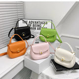 Round Messenger Bags Solid Female Shoulder Purses Bolsas