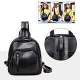 FGGS Mini Backpack, Leather Travel Daypack Shoulder Bag for Women Girls