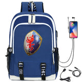 Cartoon Printing Student bag USB Charging Listen to Music Schoolbag