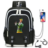 Waterproof USB Charging Schoolbag Boys Girls Outdoor Travel Backpack