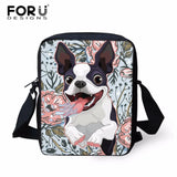 Boston Terrier Messenger Bag Daily Shoulder Pomeranian Print