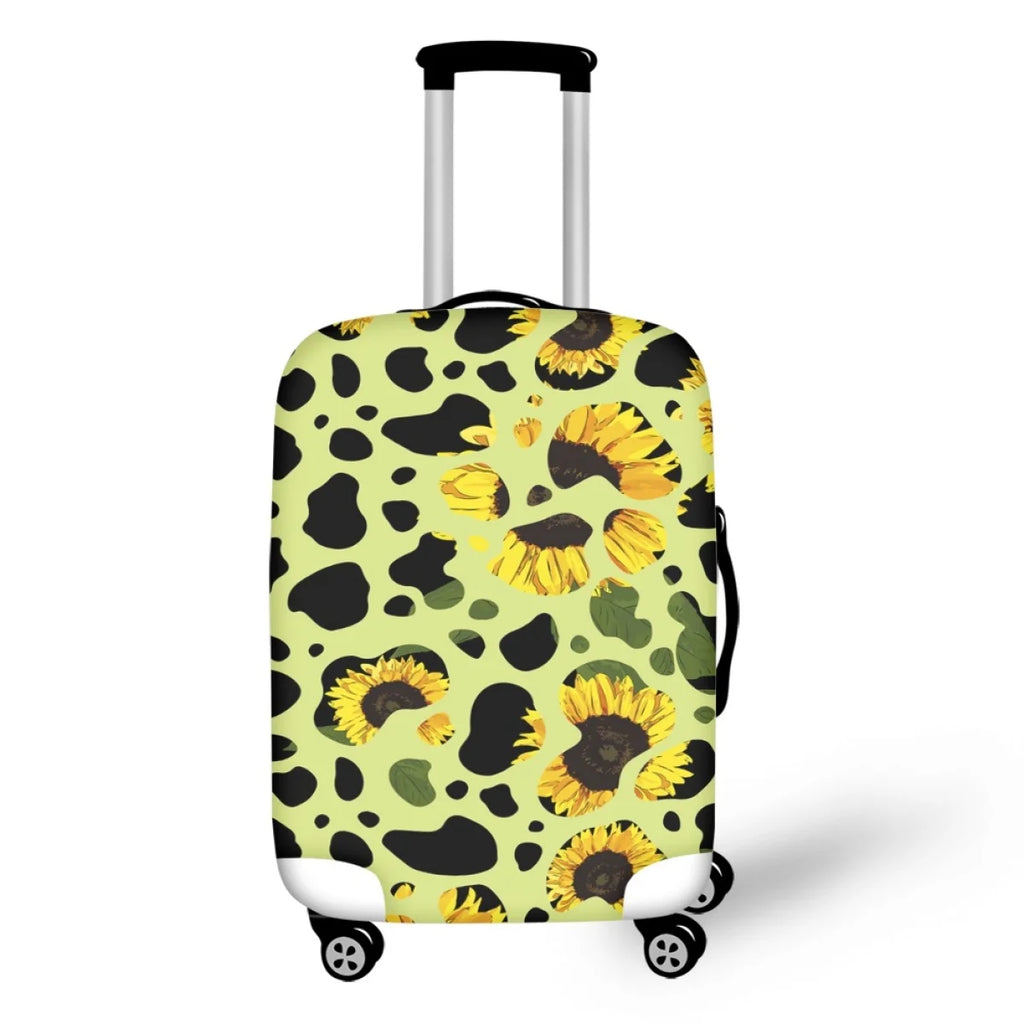 Camouflage Sunflower Print Airplane Travel Accessories Luggage Cover Protector
