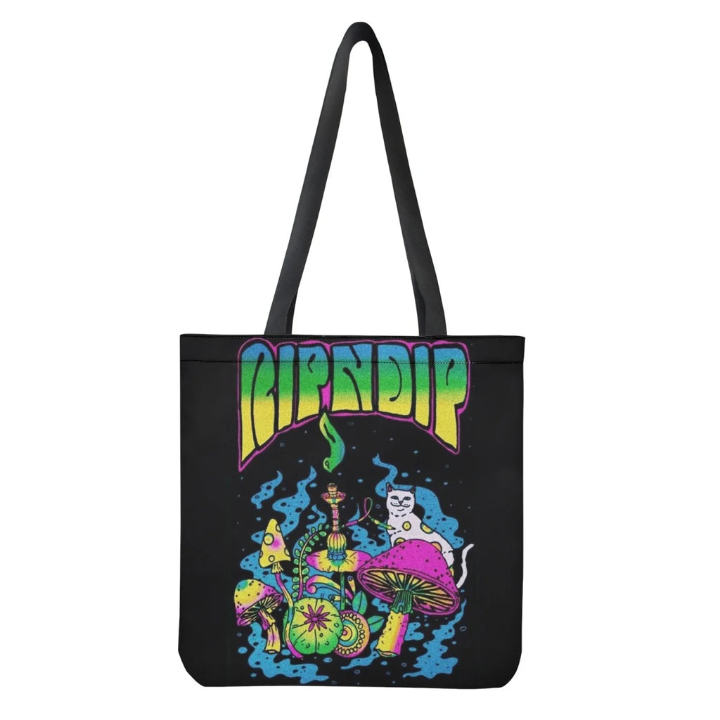 Cartoon Mushroom Printed Tote Outdoor Women Shoulder Bag