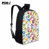 Cartoon Zoo Animals Alphabet School Backpack for Kids