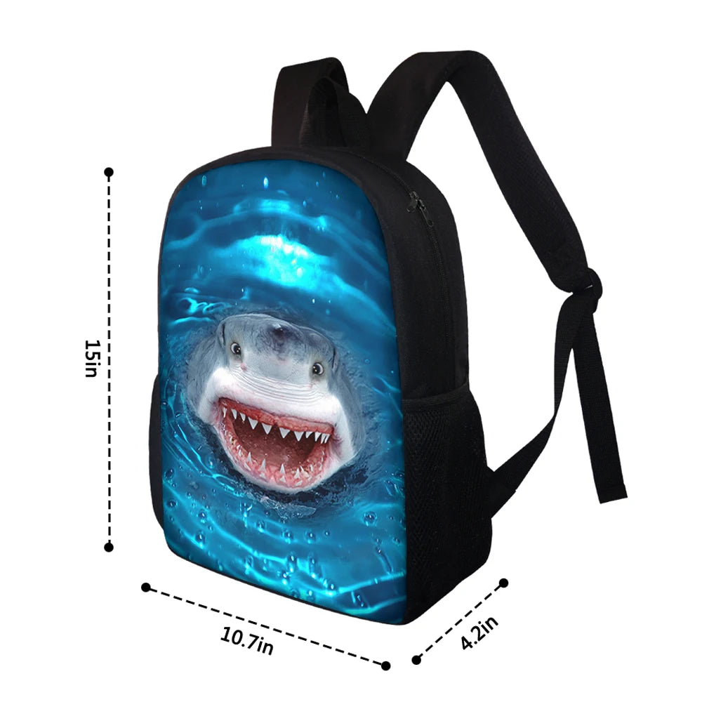 3D Horse Print School Bags for Girls Boys 15inch Kids Schoolbags