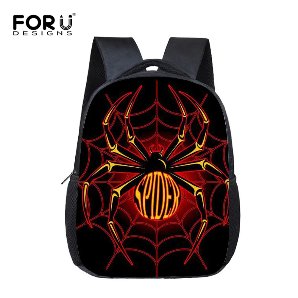 Spider Print School Bag for Little Boys Mini Preschool Baby Kids Bookbags