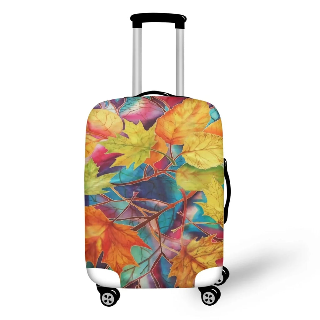 Maple Leaf Print Travel Luggage Case Elastic Stretchable Dust Bag