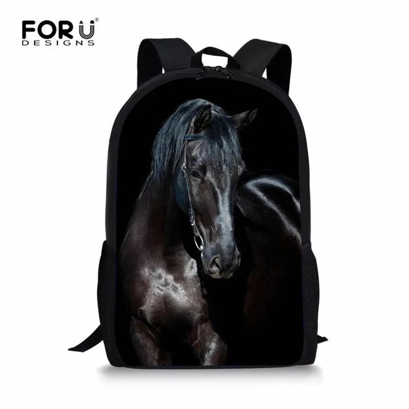 Galaxy Horse Backpacks Children Bookbag Girls School Bag Boys Casual Daily