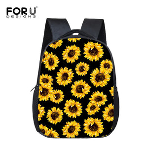 Sunflower Print Preschool Nursery School Bag for Kids