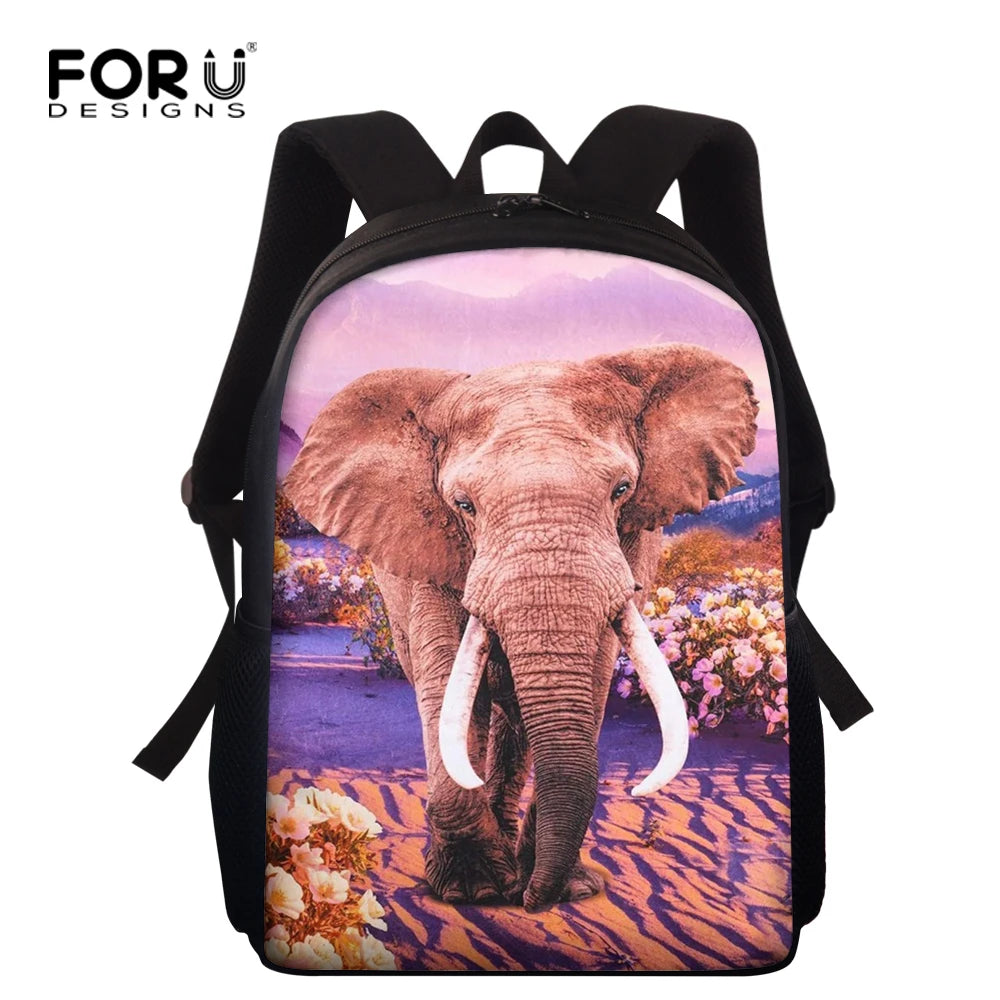 15in Elephant School Bag for Boys Girls