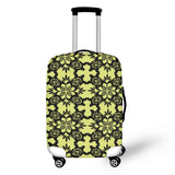 Red Cross Flower Waterproof Checked Luggage Dust Bag Cover