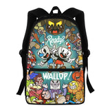 Student Cup Head Cartoon Schoolbag Adjustable Shoulder Strap School Bags