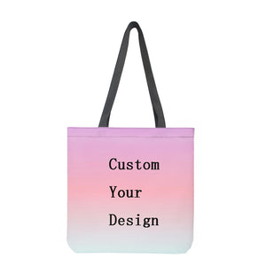 Cartoon Cat Print Tote Bag High Double Sided Printing